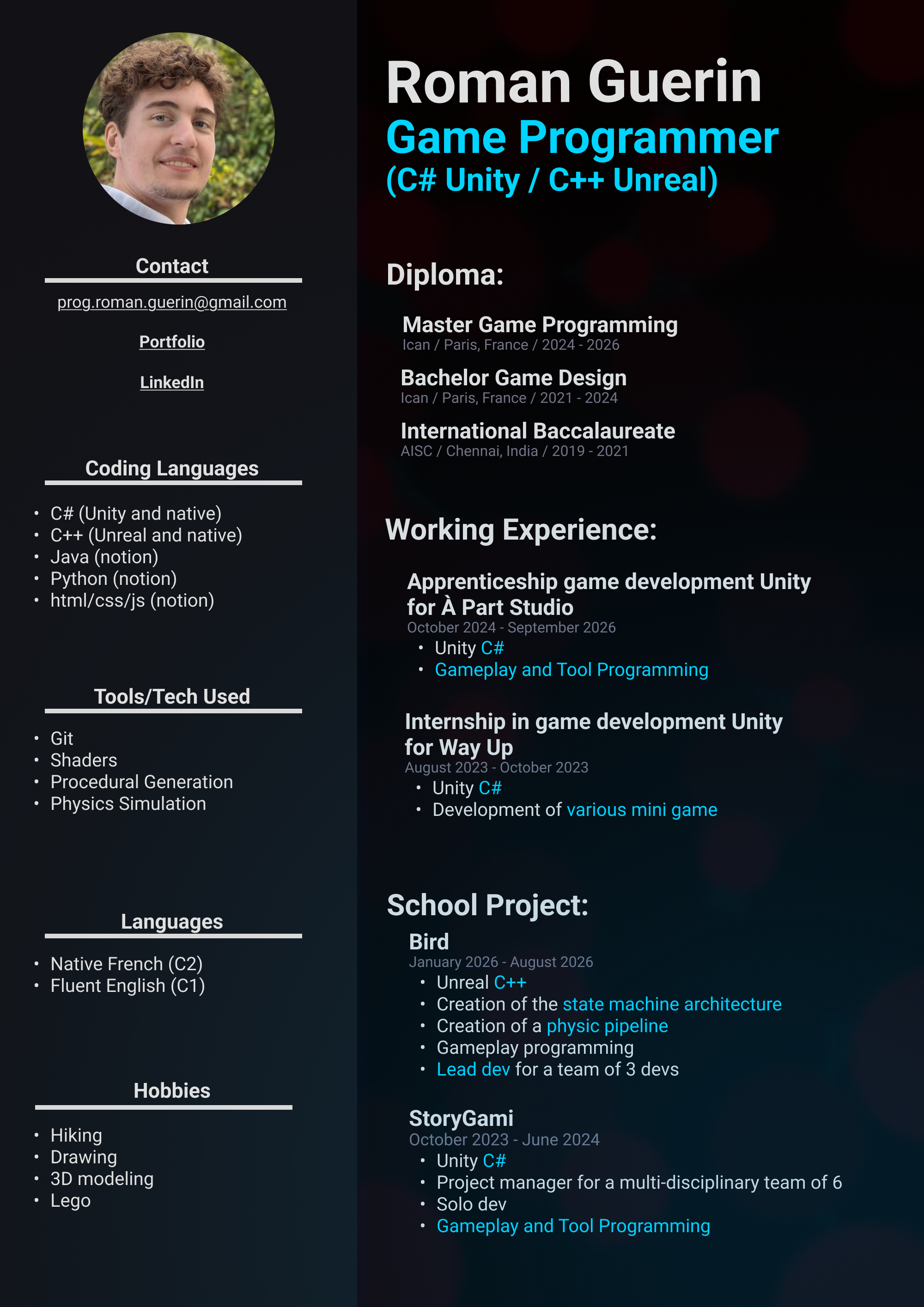 Roman Guerin Resume